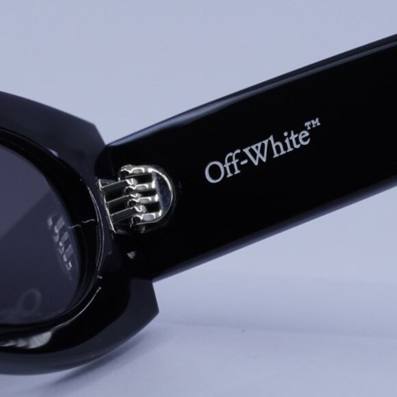 Off-White OERI13O ORLANDO 0107 Sunglasses White/Black Oval Frame, Grey Lenses main image 9